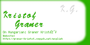 kristof graner business card